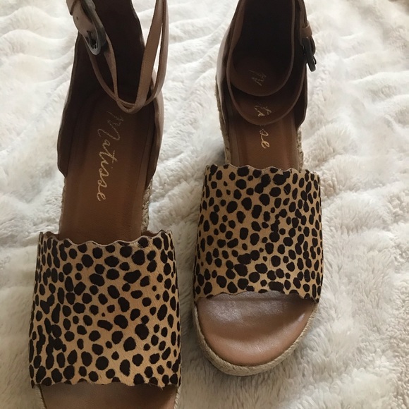 Matisse Roma Tan leopard espadrilles sandals 10 - Picture 7 of 12